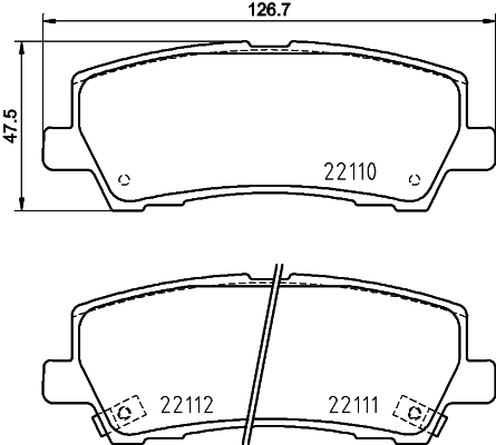 Kit pastiglie freno, Freno a disco - 8DB 355 036-441 HELLA