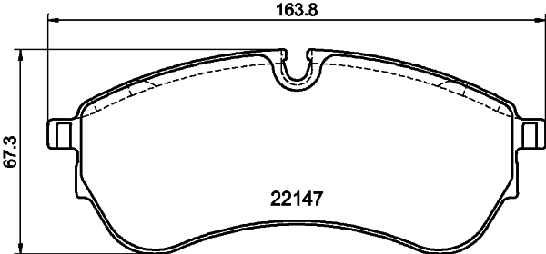 Brake Pad Set, disc brake - 8DB 355 032-921 HELLA
