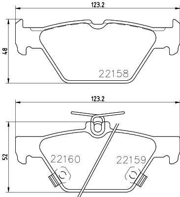 Brake Pad Set, disc brake - 8DB 355 023-341 HELLA