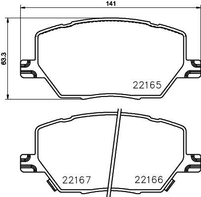 Brake Pad Set, disc brake - 8DB 355 024-711 HELLA