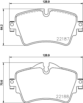 Brake Pad Set, disc brake - 8DB 355 023-091 HELLA