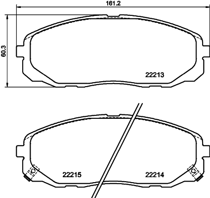 Brake Pad Set, disc brake - 8DB 355 039-441 HELLA