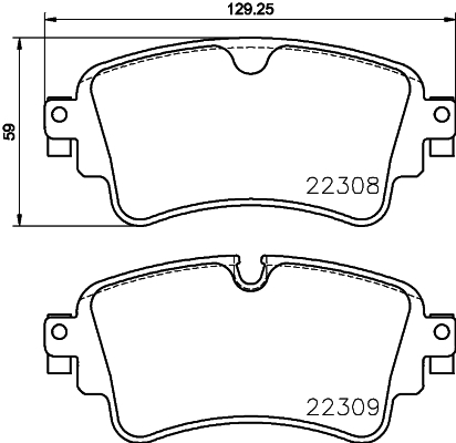 Brake Pad Set, disc brake - 8DB 355 024-791 HELLA