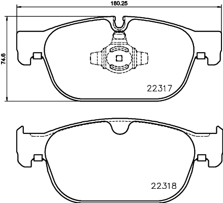 Brake Pad Set, disc brake - 8DB 355 024-801 HELLA