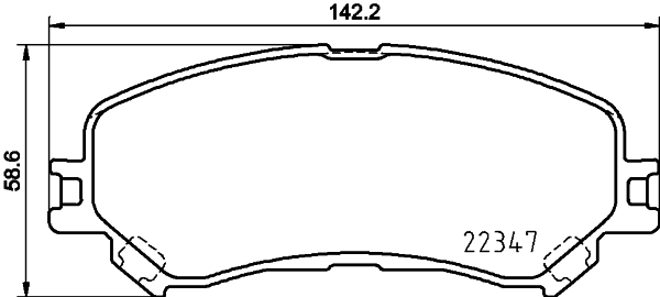 Brake Pad Set, disc brake - 8DB 355 025-081 HELLA