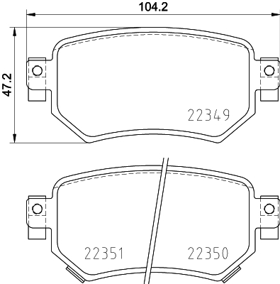 Kit pastiglie freno, Freno a disco - 8DB 355 025-561 HELLA
