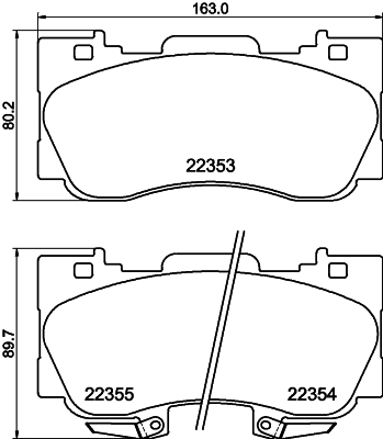 Brake Pad Set, disc brake - 8DB 355 040-671 HELLA