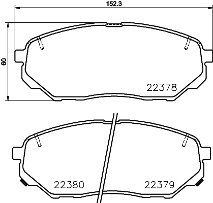 Brake Pad Set, disc brake - 8DB 355 024-901 HELLA