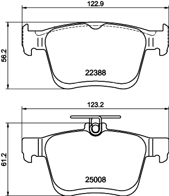 Brake Pad Set, disc brake - 8DB 355 042-651 HELLA