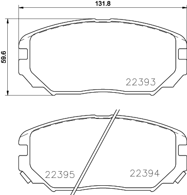 Kit pastiglie freno, Freno a disco - 8DB 355 024-891 HELLA