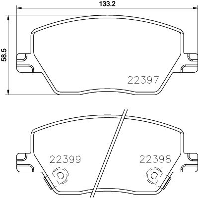 Brake Pad Set, disc brake - 8DB 355 025-111 HELLA