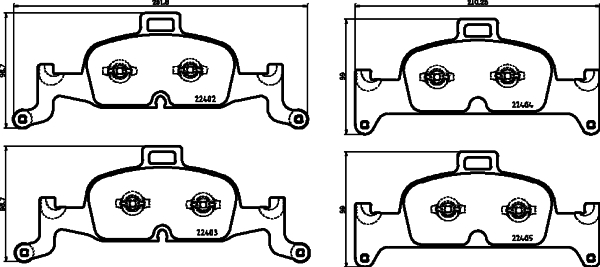 Brake Pad Set, disc brake - 8DB 355 025-811 HELLA