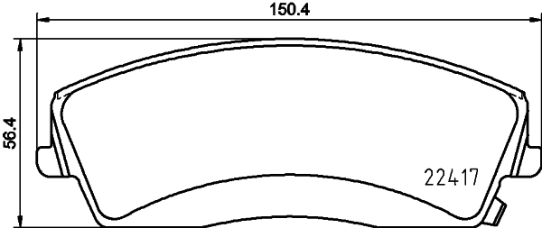 Brake Pad Set, disc brake - 8DB 355 025-001 HELLA