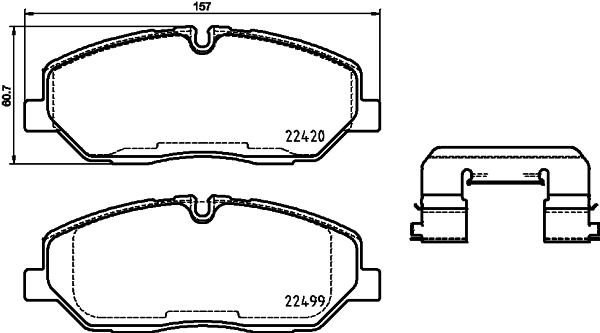Kit pastiglie freno, Freno a disco - 8DB 355 025-231 HELLA