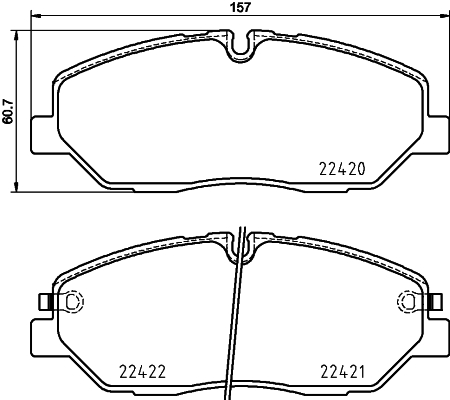 Bremsbelagsatz, Scheibenbremse - 8DB 355 025-751 HELLA