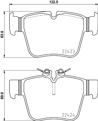 Brake Pad Set, disc brake - 8DB 355 024-991 HELLA