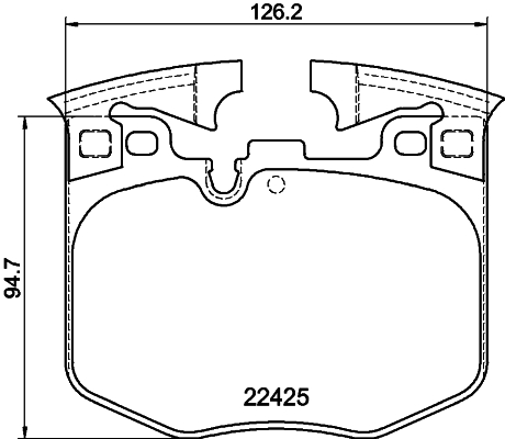 Brake Pad Set, disc brake - 8DB 355 025-951 HELLA