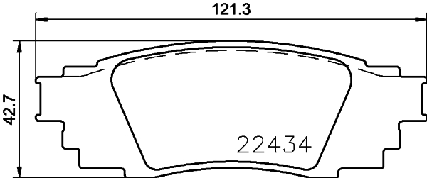 Brake Pad Set, disc brake - 8DB 355 025-121 HELLA