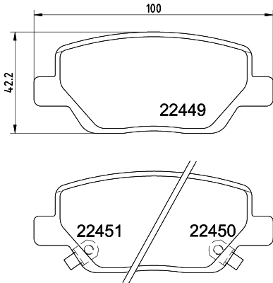 Brake Pad Set, disc brake - 8DB 355 025-861 HELLA