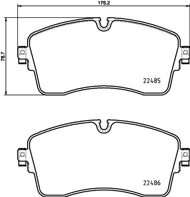 Brake Pad Set, disc brake - 8DB 355 039-321 HELLA