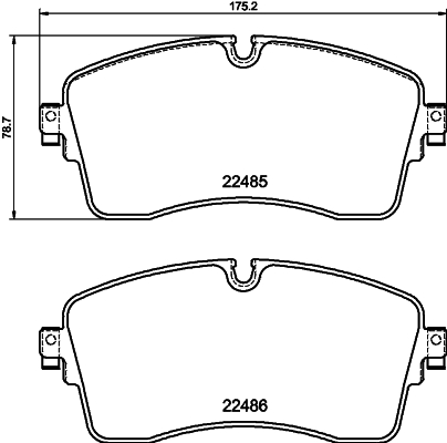 Brake Pad Set, disc brake - 8DB 355 039-281 HELLA