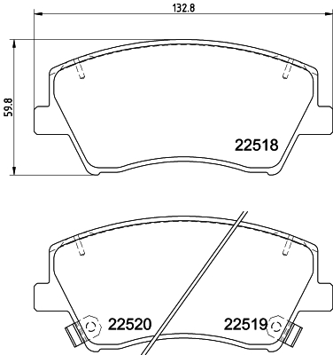 Kit pastiglie freno, Freno a disco - 8DB 355 039-041 HELLA