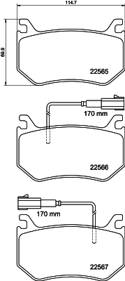 Kit pastiglie freno, Freno a disco - 8DB 355 039-031 HELLA