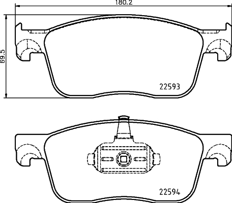 Kit pastiglie freno, Freno a disco - 8DB 355 031-541 HELLA