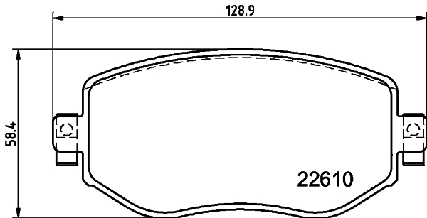 Brake Pad Set, disc brake - 8DB 355 025-851 HELLA