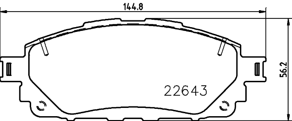 Brake Pad Set, disc brake - 8DB 355 032-961 HELLA