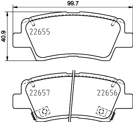 Kit pastiglie freno, Freno a disco - 8DB 355 031-681 HELLA