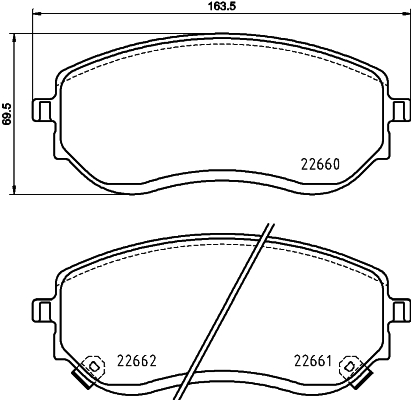Brake Pad Set, disc brake - 8DB 355 037-901 HELLA