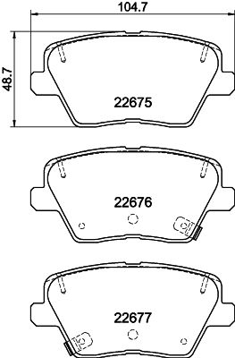 Brake Pad Set, disc brake - 8DB 355 037-891 HELLA