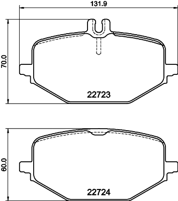 Brake Pad Set, disc brake - 8DB 355 040-691 HELLA