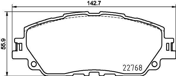 Kit pastiglie freno, Freno a disco - 8DB 355 036-511 HELLA