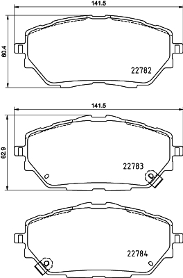 Brake Pad Set, disc brake - 8DB 355 037-761 HELLA