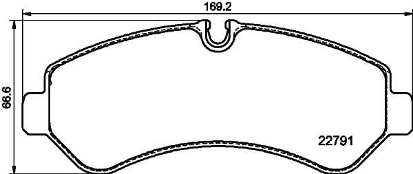 Brake Pad Set, disc brake - 8DB 355 039-131 HELLA