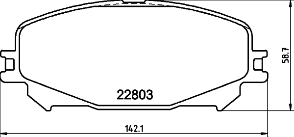 Bremsbelagsatz, Scheibenbremse - 8DB 355 039-201 HELLA