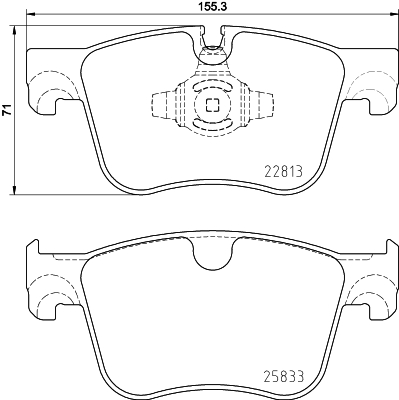 Brake Pad Set, disc brake - 8DB 355 036-491 HELLA