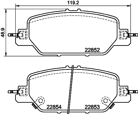 Kit pastiglie freno, Freno a disco - 8DB 355 039-191 HELLA