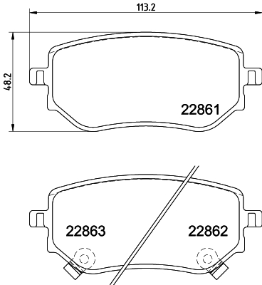 Brake Pad Set, disc brake - 8DB 355 037-951 HELLA