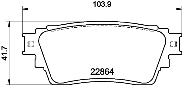 Brake Pad Set, disc brake - 8DB 355 040-501 HELLA