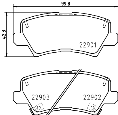 Kit pastiglie freno, Freno a disco - 8DB 355 037-921 HELLA
