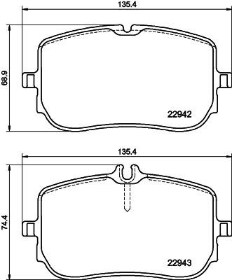 Brake Pad Set, disc brake - 8DB 355 040-161 HELLA