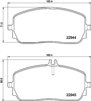 Brake Pad Set, disc brake - 8DB 355 039-011 HELLA