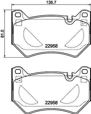 Kit pastiglie freno, Freno a disco - 8DB 355 039-511 HELLA