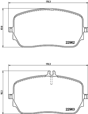 Brake Pad Set, disc brake - 8DB 355 039-211 HELLA