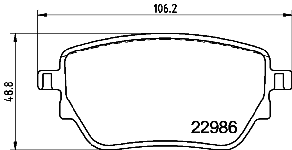 Brake Pad Set, disc brake - 8DB 355 039-021 HELLA