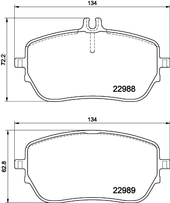 Brake Pad Set, disc brake - 8DB 355 037-961 HELLA