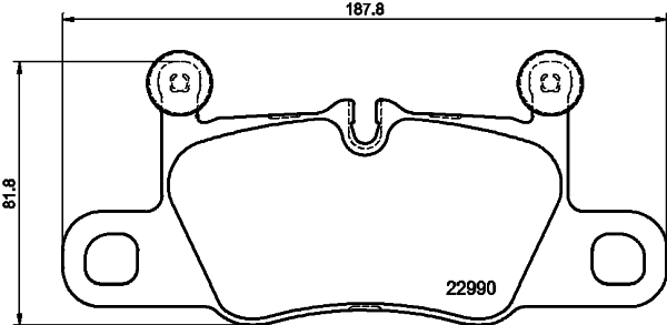 Brake Pad Set, disc brake - 8DB 355 039-821 HELLA